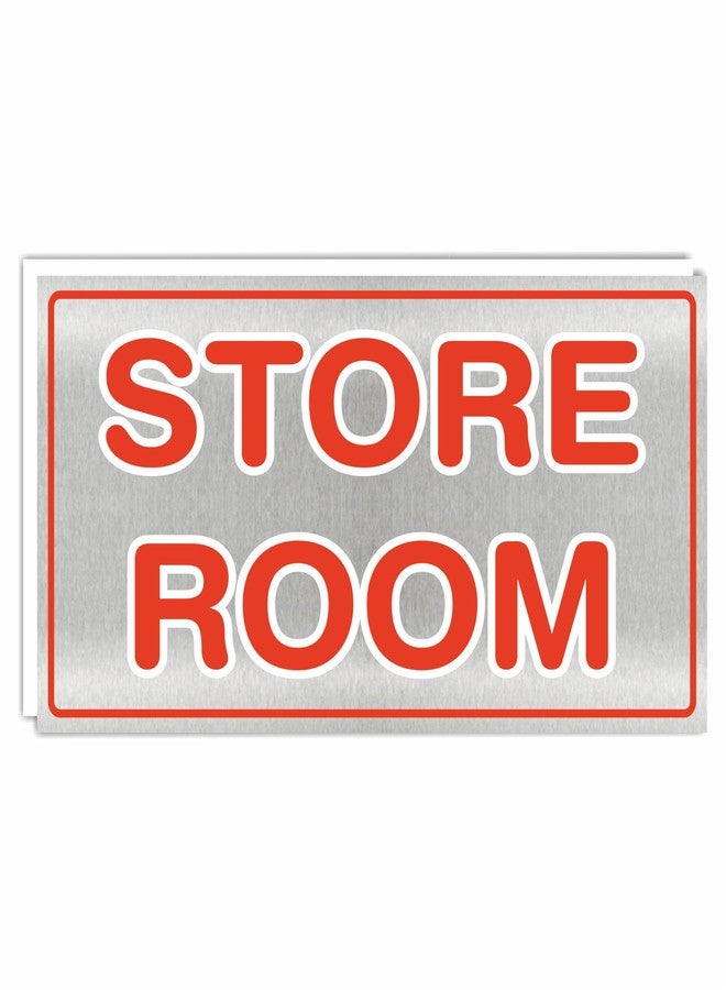 ATTRACTSO - Store Room Vinyl With 5mm Sunboard Signage Board Stickers | Sign board for Door | Signage for Offices (Size- 12x6 Inch) (Pack of 10) - Image 1